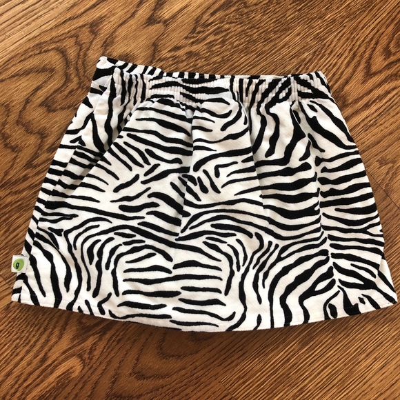 Gymboree Sz 4 Black White Zebra Print Cotton Skort - Picture 2 of 7